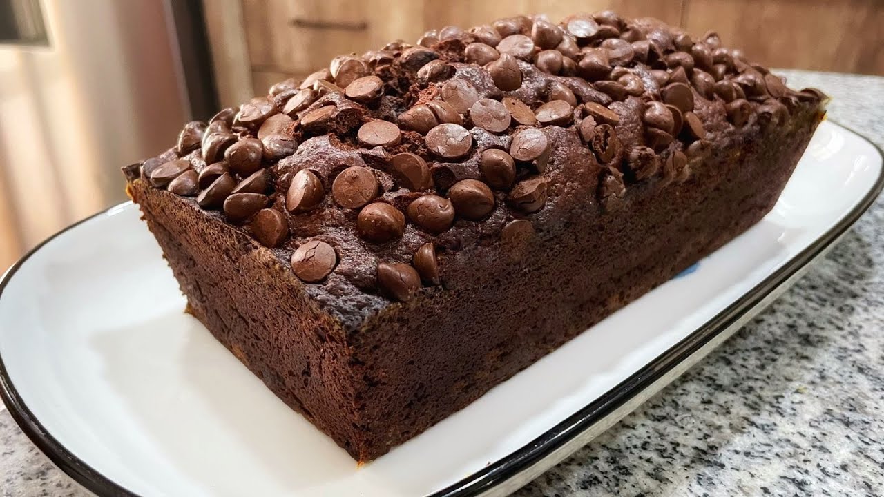 PANQUÉ DE PLÁTANO Y DOBLE CHOCOLATE