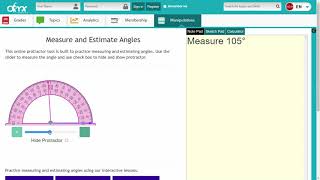 Interactive Protractor - Measure and Estimate Angles