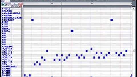 Metroid Metal - Space Pirates drum midi timeline