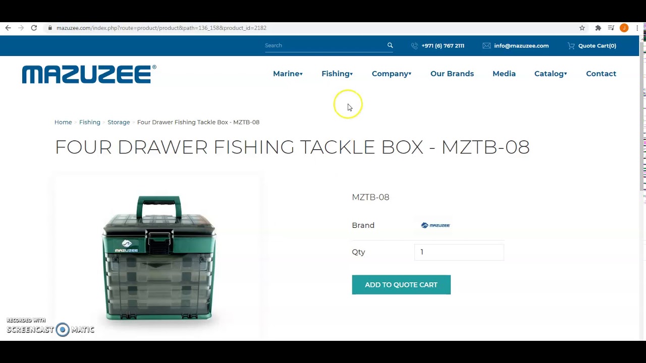 FOUR DRAWER FISHING TACKLE BOX