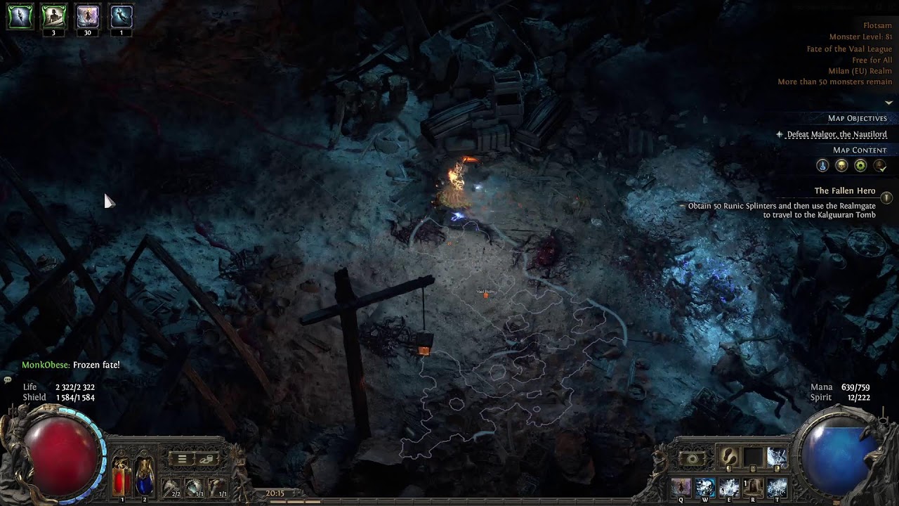 (POE2) Fate of the Vaal||  Ice strike Monk||