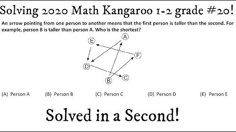 Solving 1-2 grade Number 20 Math Kangaroo 2020! Quick Question!