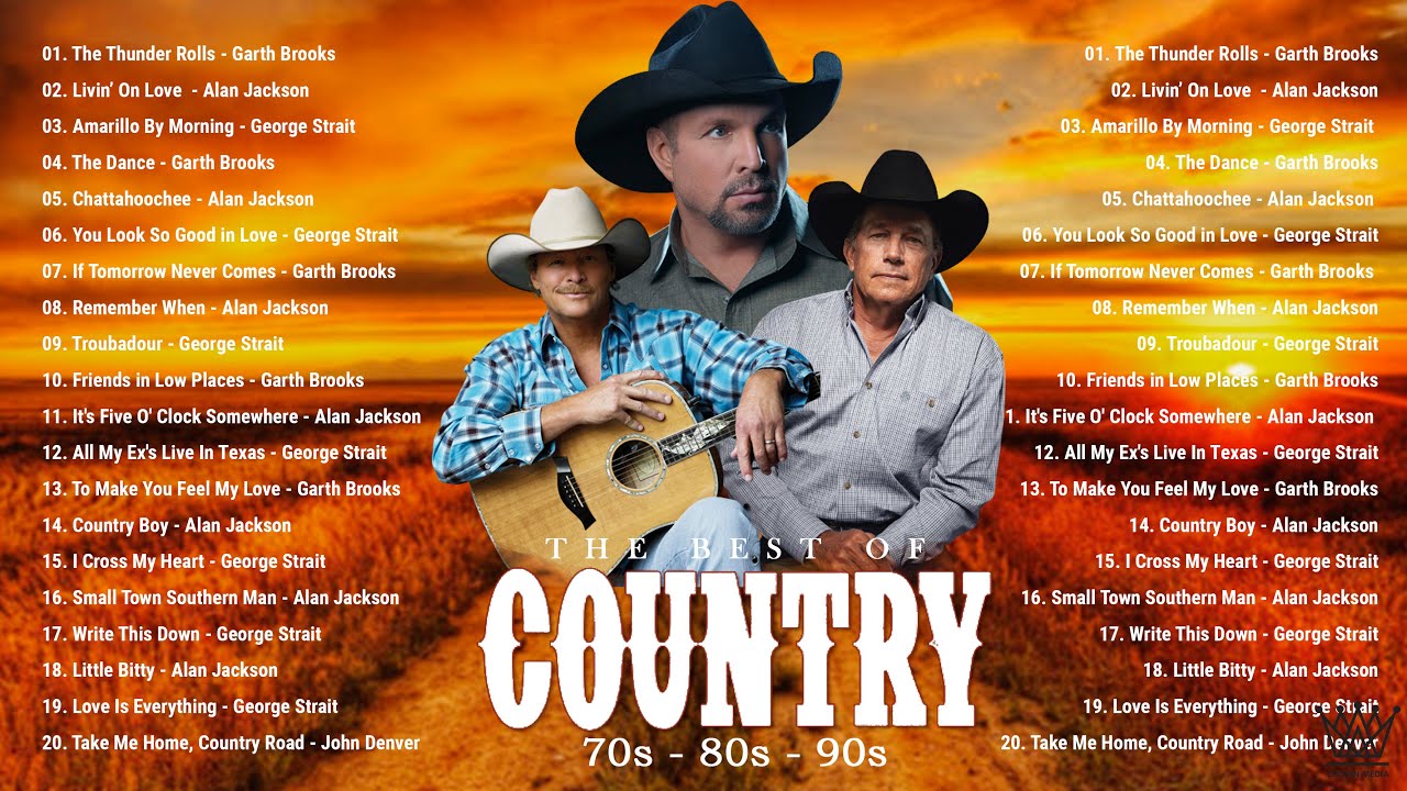 Garth Brooks, George Strait, Alan Jackson Greatest Hits - Best Classic Country Songs of All Time