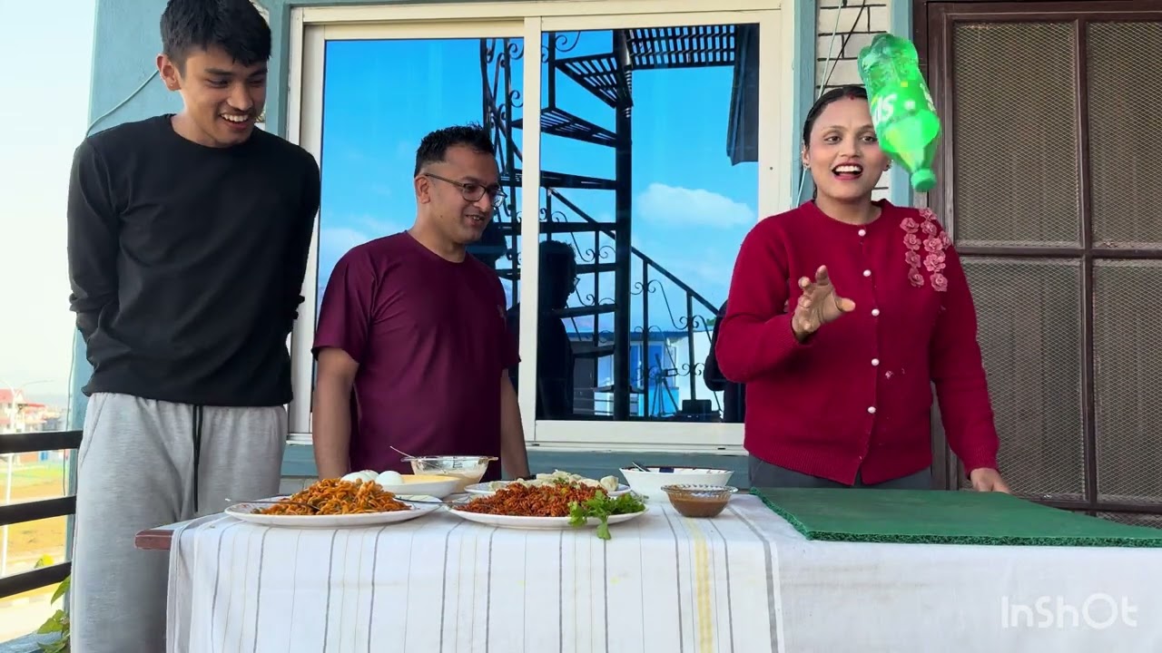 FLIP THE BOTTEL FOOD CHALLENGE 🤪🤪!!KASLAY JITYO 😂😂😂GAME KHELDA KELDA BICHMA K BHYO ????