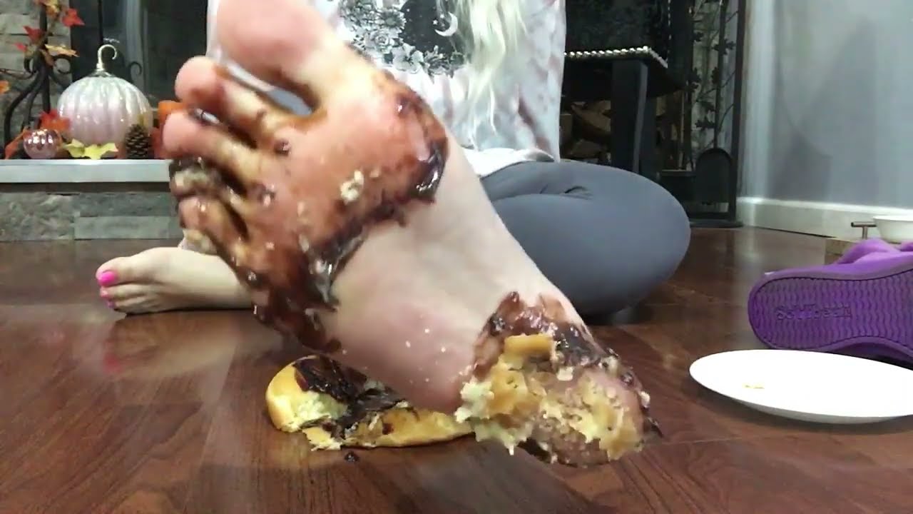 Donut Food Crush With Feet Soles and Heel of Foot
