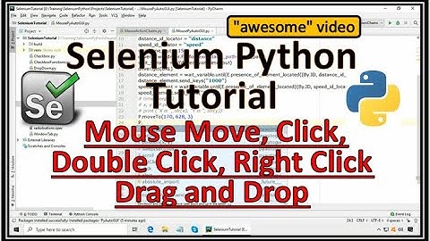 Selenium Python Mouse Hover | Selenium Python Mouse Click | Selenium Python Mouse Actions | Selenium