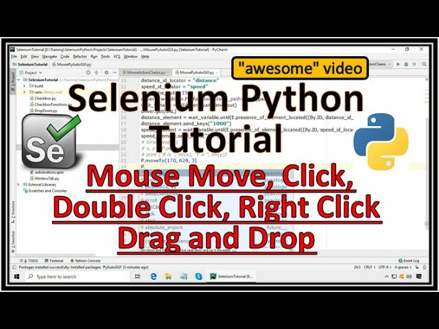Afvise Soveværelse Centrum Selenium Python Mouse Click | Selenium Python Mouse Move | Python Selenium  Mouse Click Tutorial - YouTube