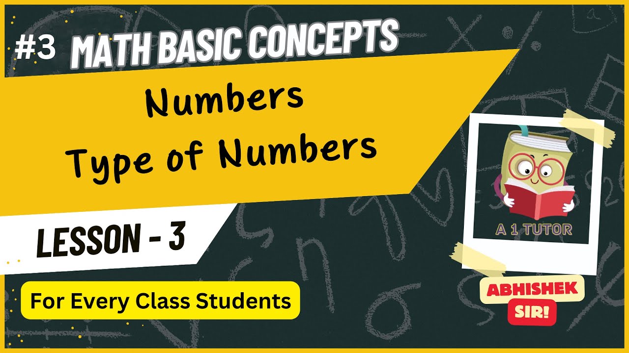 Numbers and Types of Numbers | Basic Mathematics Concepts #3 | A_1_Tutor 