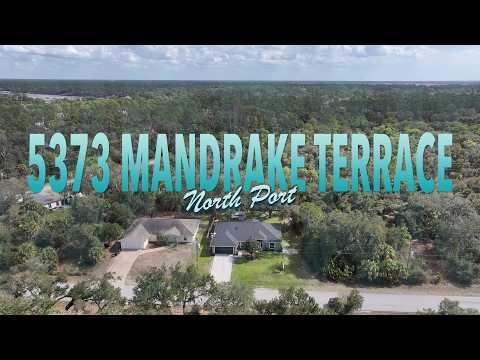5373 Mandrake Terrace, North Port, FL home video tour