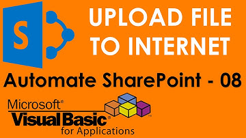 VBA to upload file to Internet or SharePoint. SharePoint Automation using VBA - 8