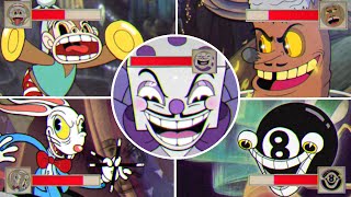 Cuphead - All Casino Bosses With Health Bars Expert Difficulty