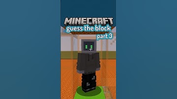 Minecraft Guess The Block (Part 3) #minecraft #minecraftshorts