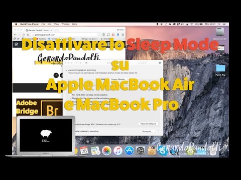 Disattivare lo Sleep Mode su Apple MacBook Air e MacBook Pro