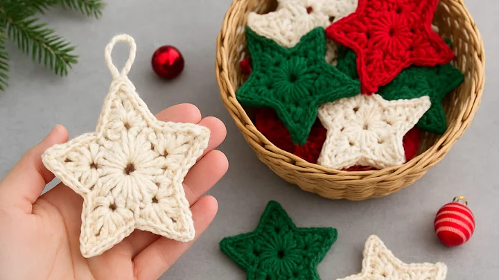 🎄EASY Crochet CHRISTMAS Star ✨ tree ornament 💫 Super Cute Christmas Gift 🎁 Idea 💡