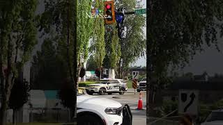Motorcycle left dangling from traffic light pole after B.C. crash | Your Morning