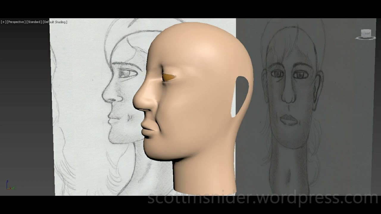 Flame: 3DS MAX Practice Polygon Head Model Video # 132 (01-09-2026)