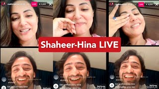 Shaheer-Hina LIVE On Instagram | Shaheer Sheikh Loves His Character Arjun | Shaheer-Hina Masti