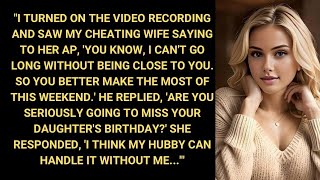 I Turned On The Videotape And Saw My Cheating Wife Saying Something Awful To Her AP...