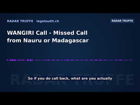 WANGIRI Call — Missed Call from Nauru or Madagascar