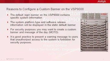 How to Configure a Custom Banner on the Avaya VSP9000