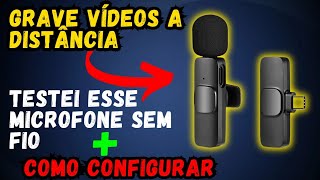 TESTEI 🚨 Grave até 20 metros de distância com esse microfone sem fio k8/k9