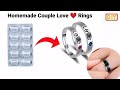 How To Make Couple Love Rings Homemade Cute Rings Making At Home Ghar Par Rings Banaya 