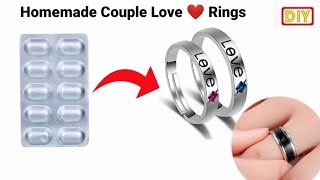 How to make Couple Love ❤️Rings / Homemade cute Rings making at home/Ghar par rings banaya