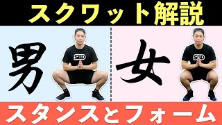 【男女別】スクワットのしゃがみ方とフォームの解説 【男女別】スクワットのしゃがみ方とフォームの解説