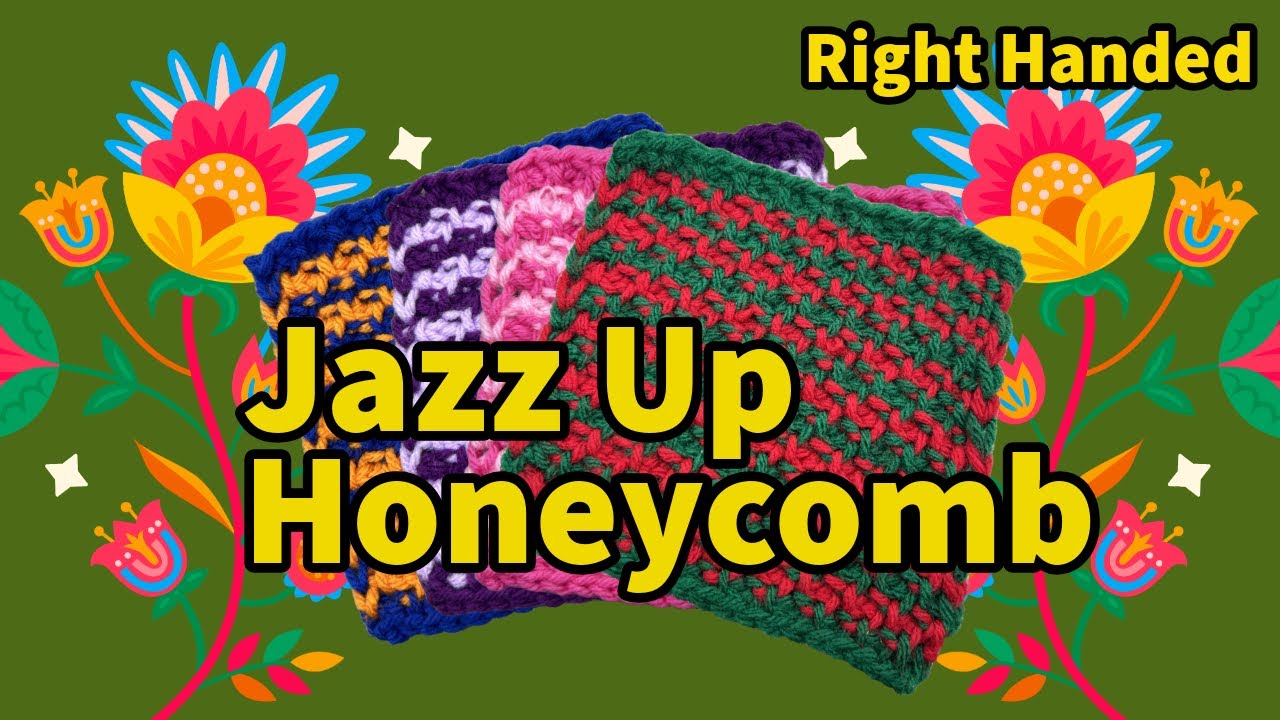 Jazz Up Your  Honeycomb Stitch Tunisian Crochet [RIGHT HANDED] 👉