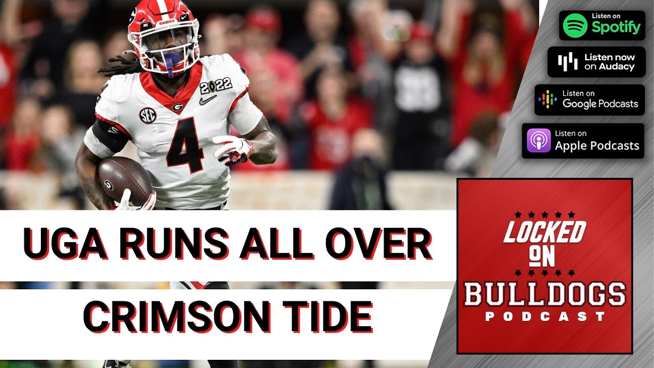 Georgia runs all over Alabama. Zamir White and James Cook carry the load for the Georgia offense.