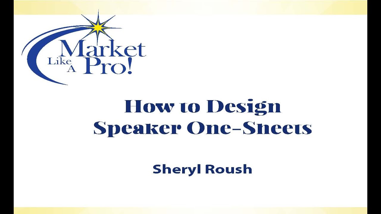 Market Like a Pro: How to Design Speaker One-Sheets