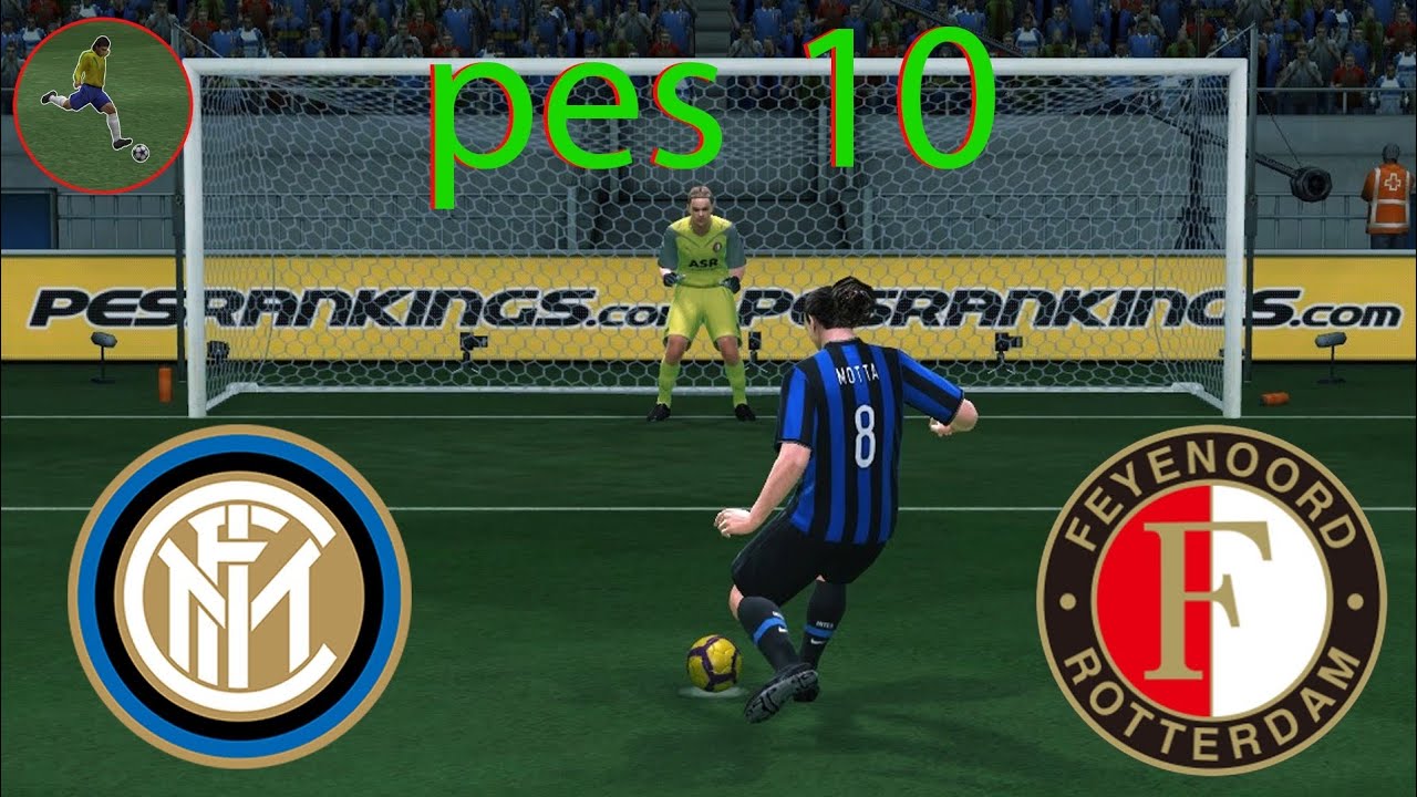 PES 2010 | Penalty Showdown: Inter Milan vs Feyenoord#football #soccer #penalty