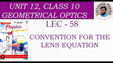 Sign convention of lens | Convention for the lens equation