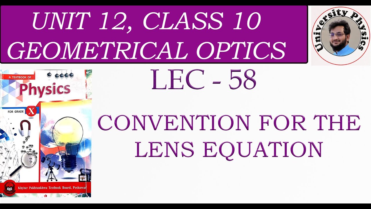 Sign convention of lens Convention for the lens equation YouTube