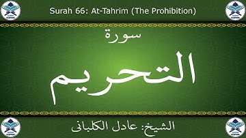 القرآن الكريم بصوت عادل الكلباني - سورة التحريم