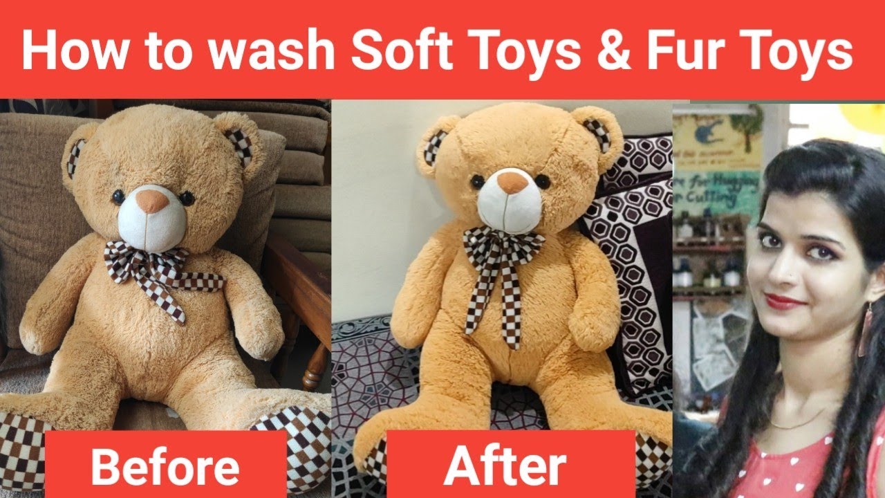 How to Wash Fur Toys & Soft Toys in Easy ways l crushing Taddy Bear ll