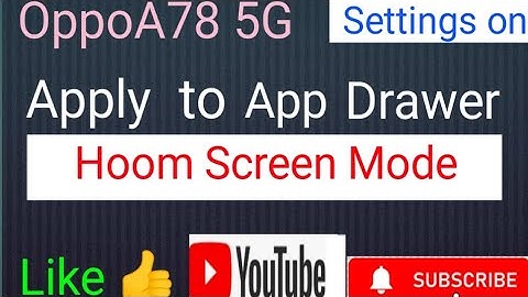App drawer setting kaise on kare oppo a78 5g me | How to app drawer in oppo a78 5g