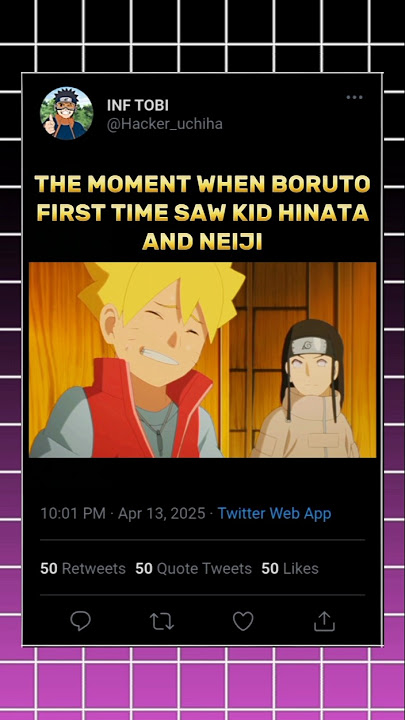 boruto first time saw kid hinata and neiji || #naruto