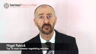 Top 10 most common negotiating mistakes