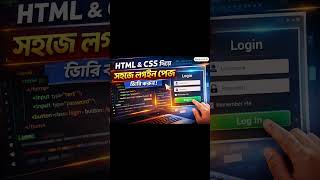কিভাবে HTML & CSS দিয়ে একটি সুন্দর লগইন পেজ তৈরি করতে হয়l#HTML#JavaScriptBasics#LoginPageDesign