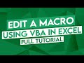 VBA Excel - Edit a Macro using VBA in Excel Tutorial