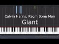Calvin Harris & Rag'n'Bone Man - Giant - Piano Tutorial