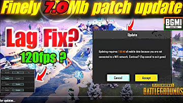 Bgmi patch update 7.0Mb today, Crash & lag Fix solution||bgmi glitch tricks & smooth settings guide