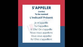 French verb conjugation- S'appeler (L'indicatif présent)