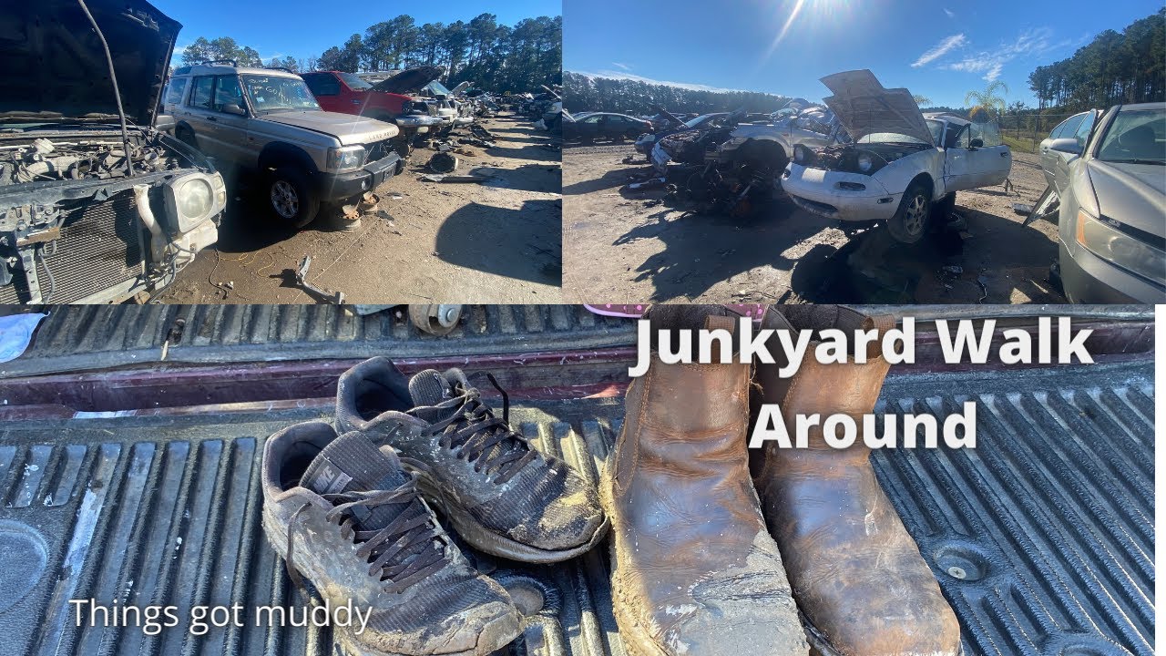 Junkyard Walk Around 91 miata! 03 Land Rover?!?!?! - YouTube