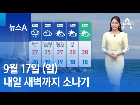 [날씨]내일 새벽까지 소나기…한낮 늦더위 | 뉴스A