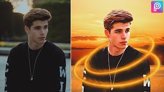 How to add orange halo | PicsArt Mobile Tutorial | Orange Halo, How to change the photo background screenshot 5