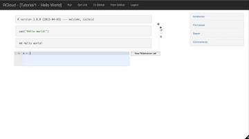 RCloud screencast: Hello World