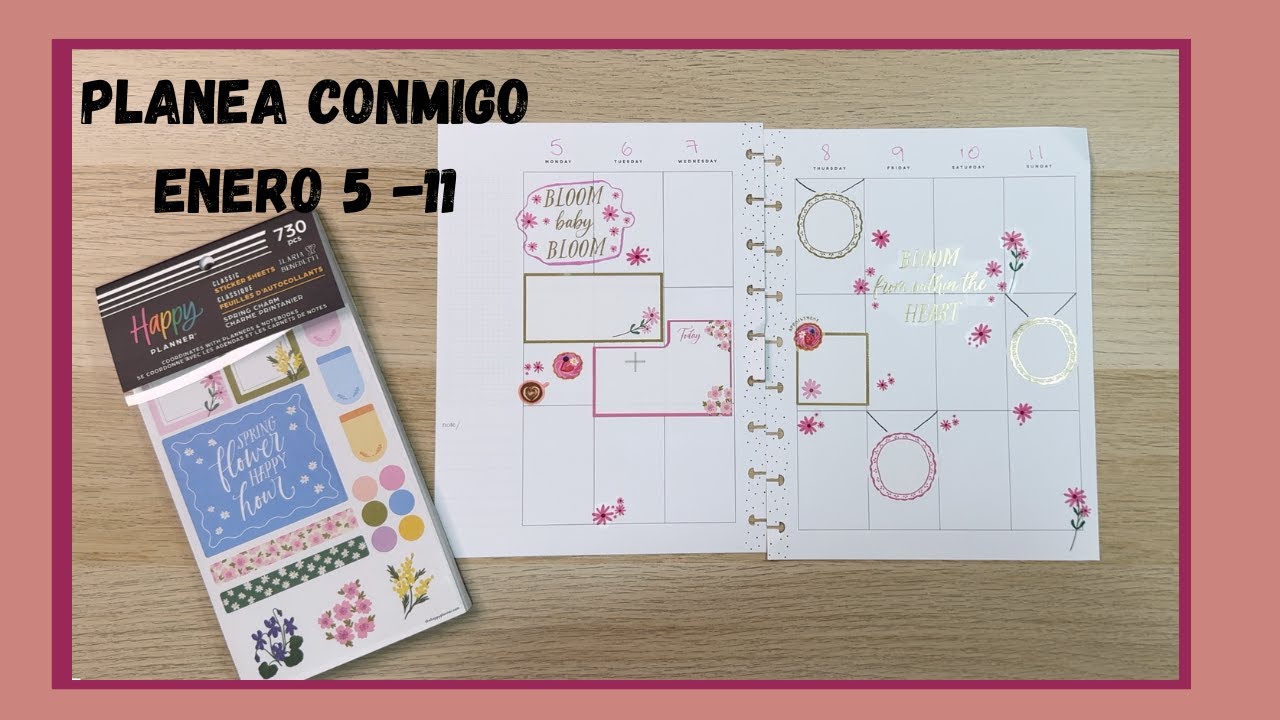 Planea Conmigo |Happy Planner Classic Enero 5 -11|