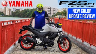 2024 Yamaha FZS Version 4.0 New Ice Fluo Vermillion First Ride Review | Price, Mileage, Features..